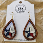 Hand Painted Wood Earrings