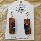 Hand Painted Wood Earrings