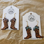 Hand Painted Wood Earrings