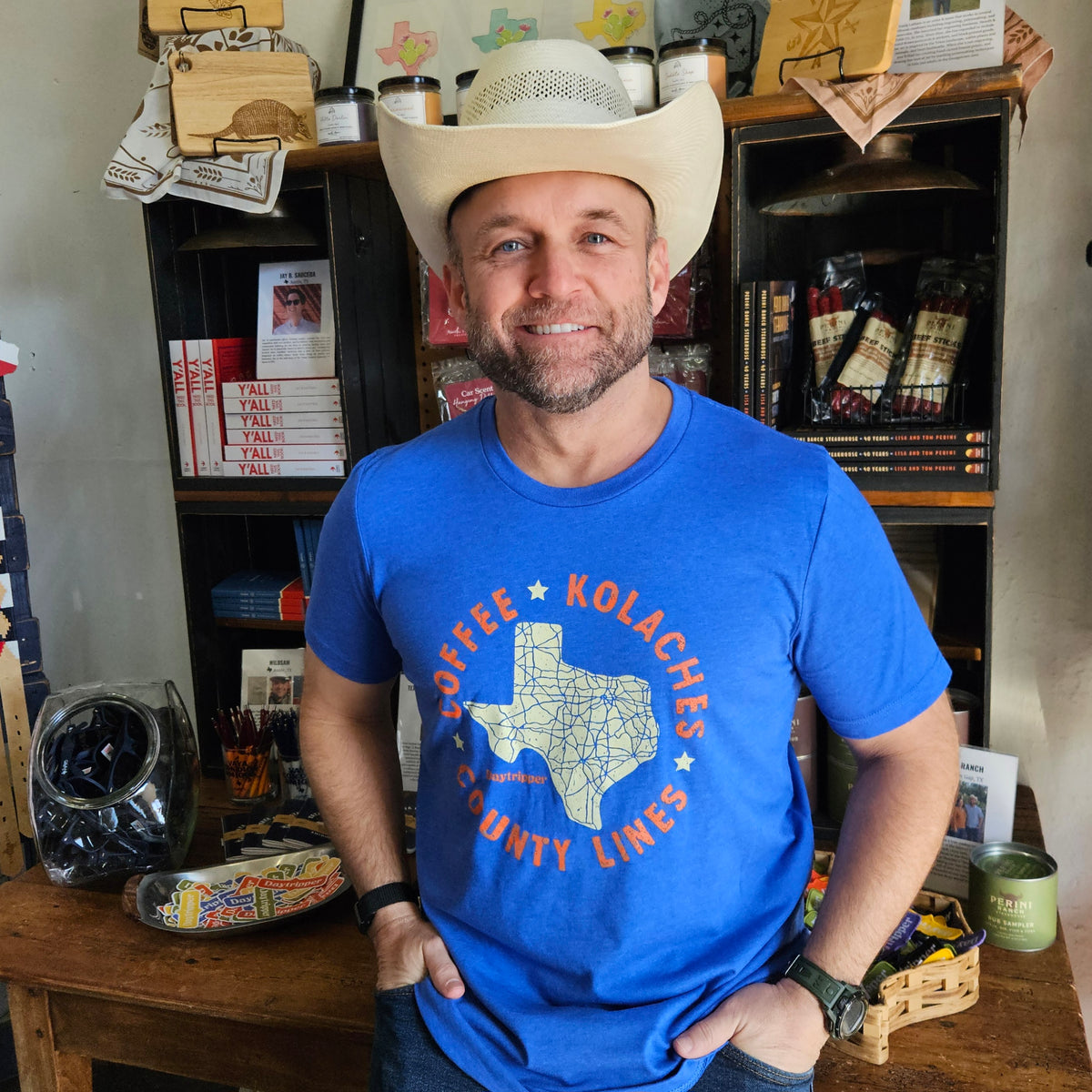 Coffee Kolaches County Lines T-Shirt