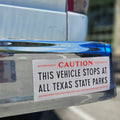 Caution State Parks Sticker