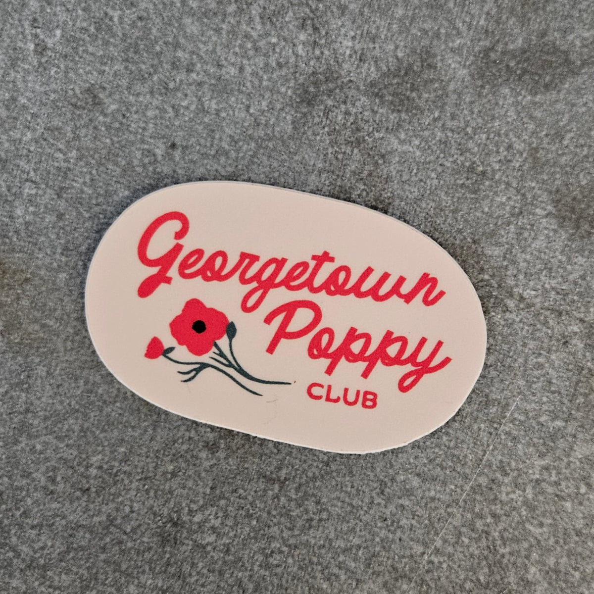 Georgetown Poppy Club Mini Sticker