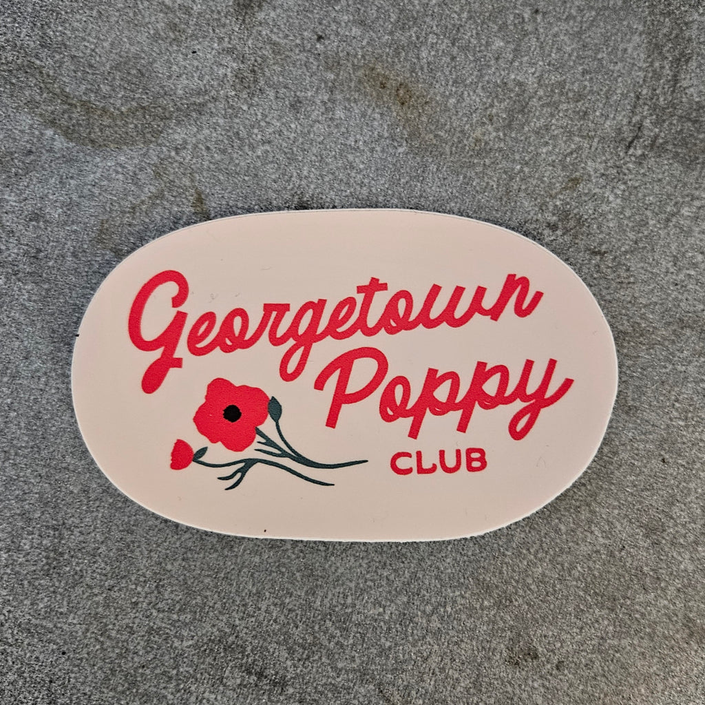 Georgetown Poppy Club Sticker