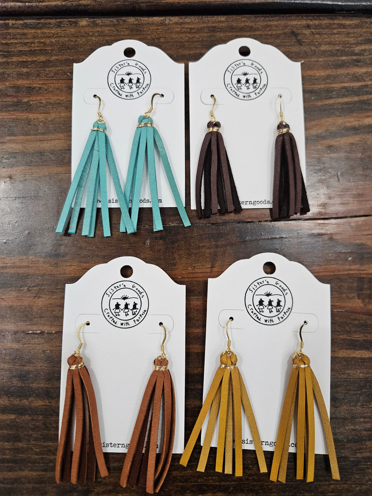Leather Tassel Earrings