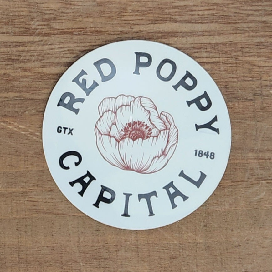 Red Poppy Capital Sticker