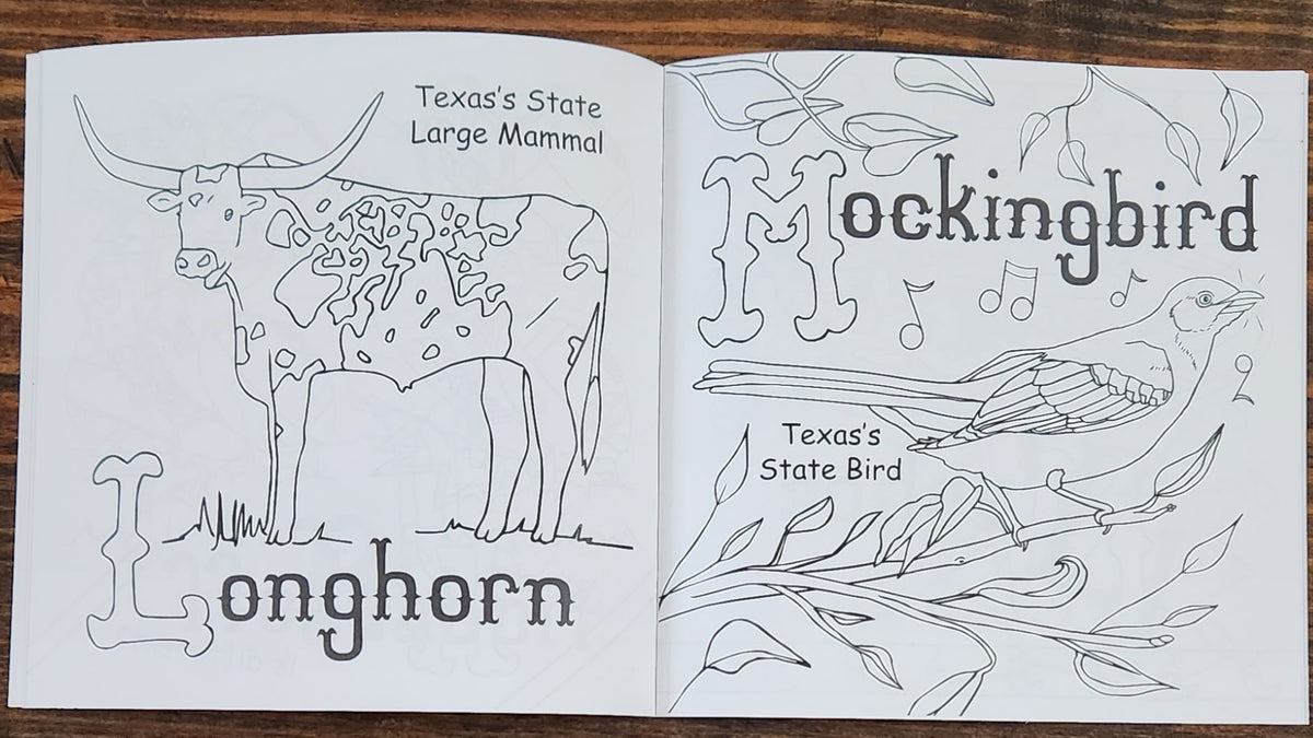 Texas Alphabet Coloring Book