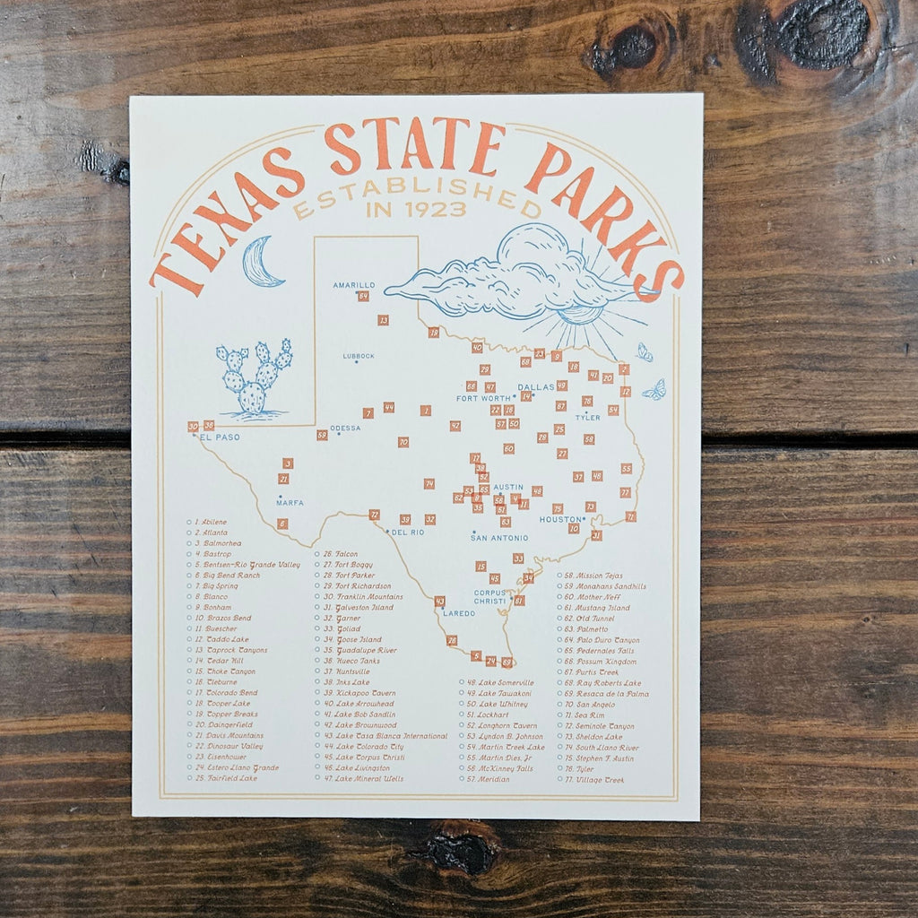 State Parks Map Print