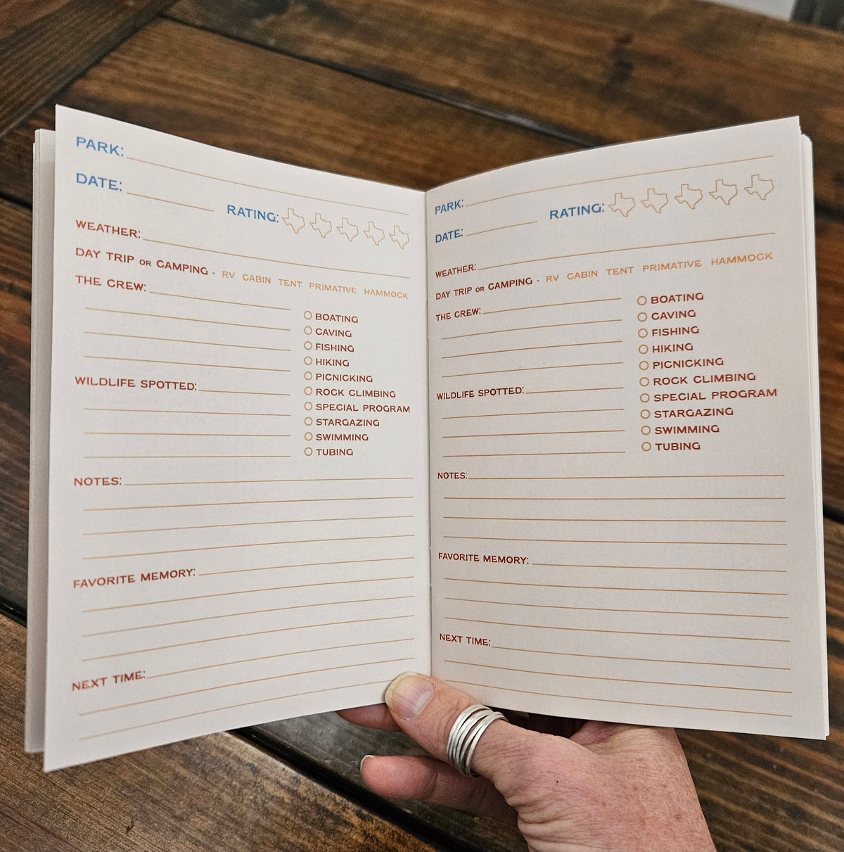 Texas State Parks Passport Journal