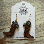 Hand Painted Wood Earrings