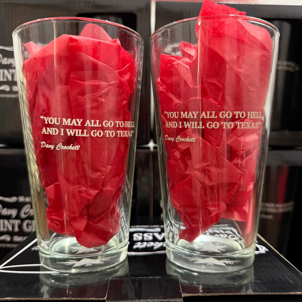 Davy Crockett Pint Glasses