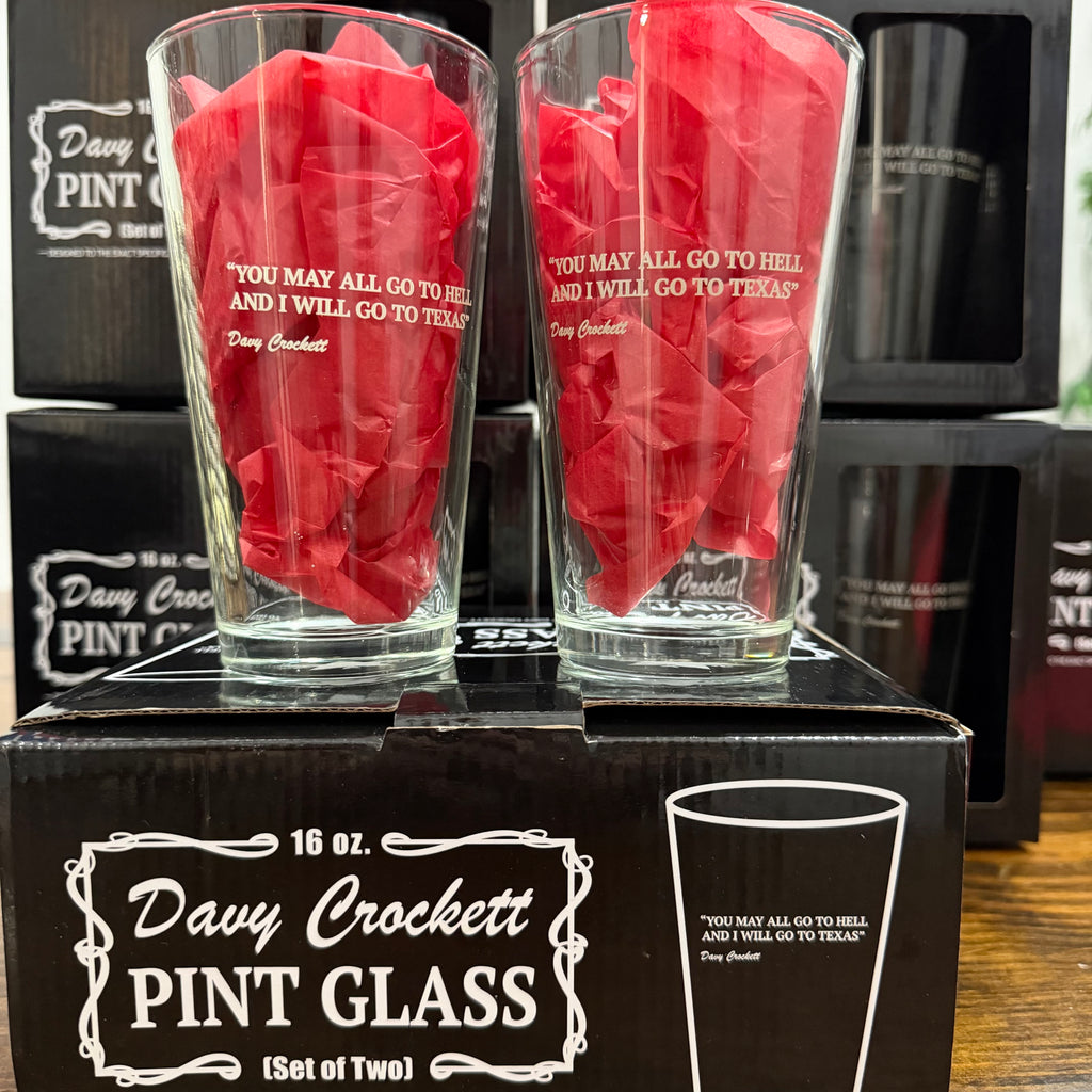 Davy Crockett Pint Glasses