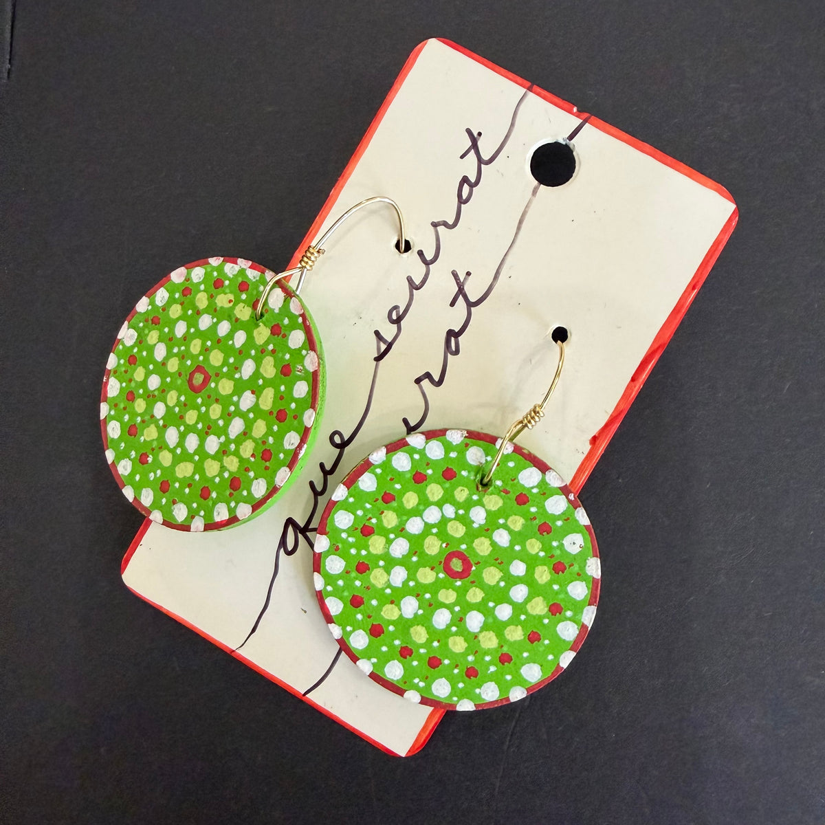 Cher(ish) Hand Painted Wooden Earrings