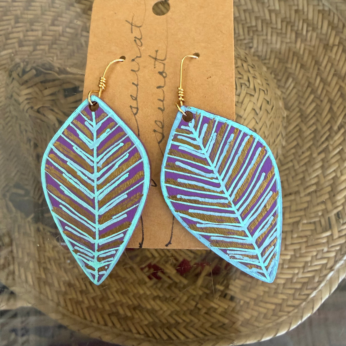 Cher(ish) Hand Painted Wooden Earrings