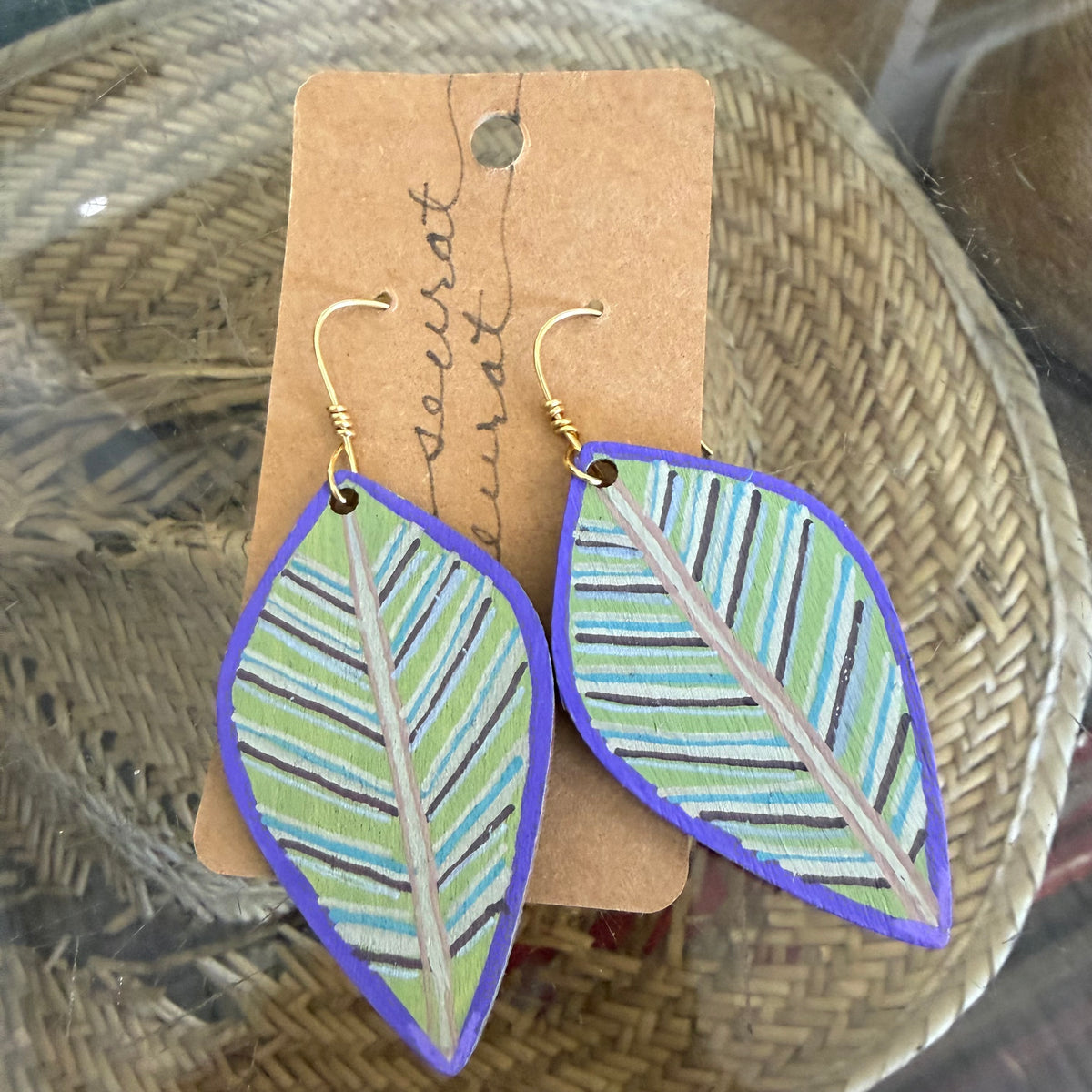Cher(ish) Hand Painted Wooden Earrings