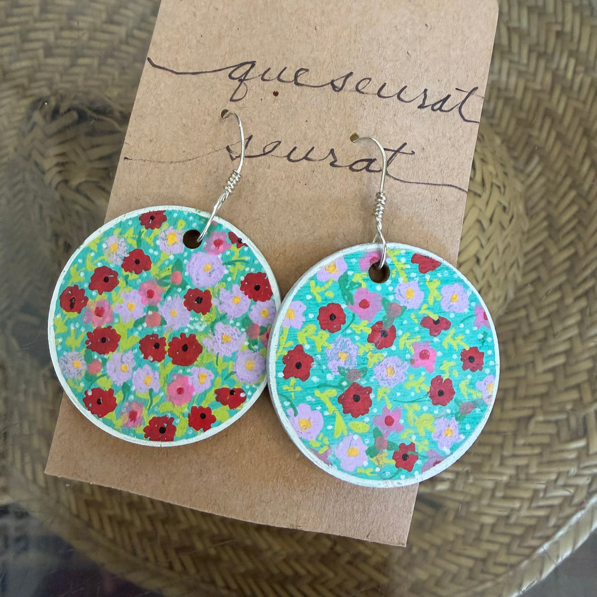 Cher(ish) Hand Painted Wooden Earrings