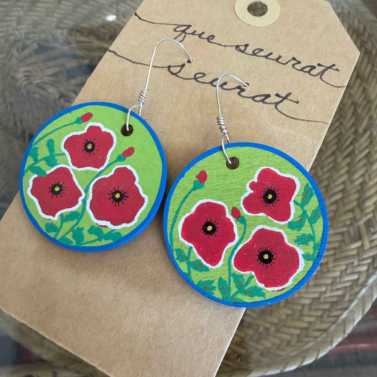 Cher(ish) Hand Painted Wooden Earrings