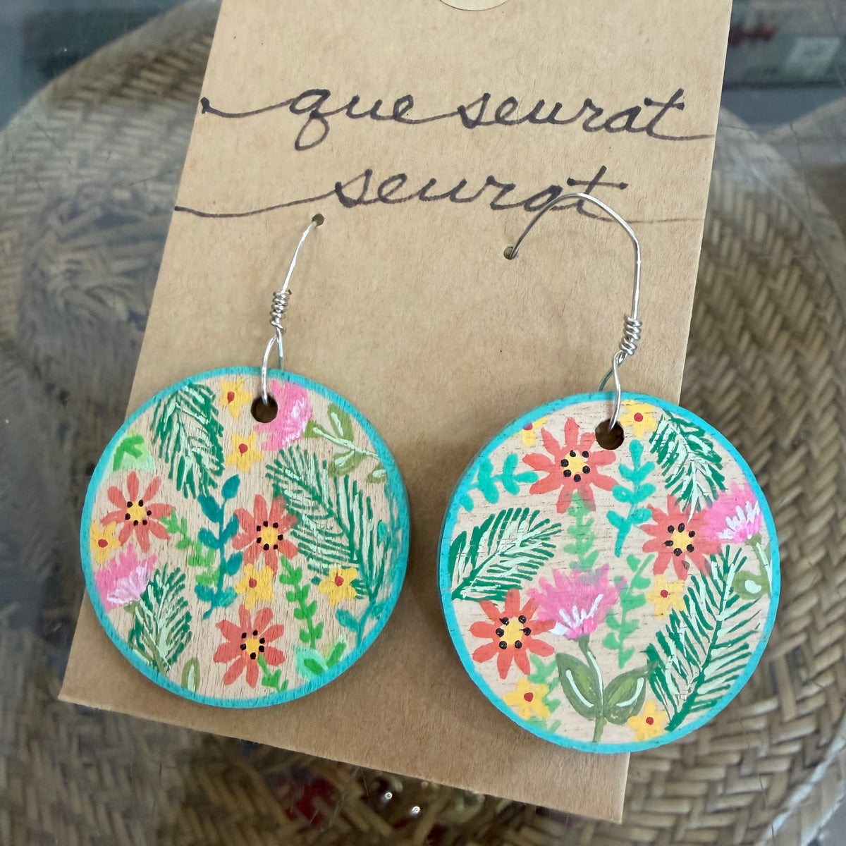 Cher(ish) Hand Painted Wooden Earrings