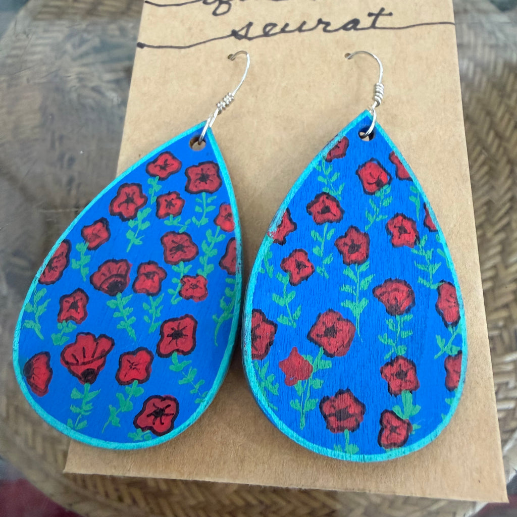 Cher(ish) Hand Painted Wooden Earrings