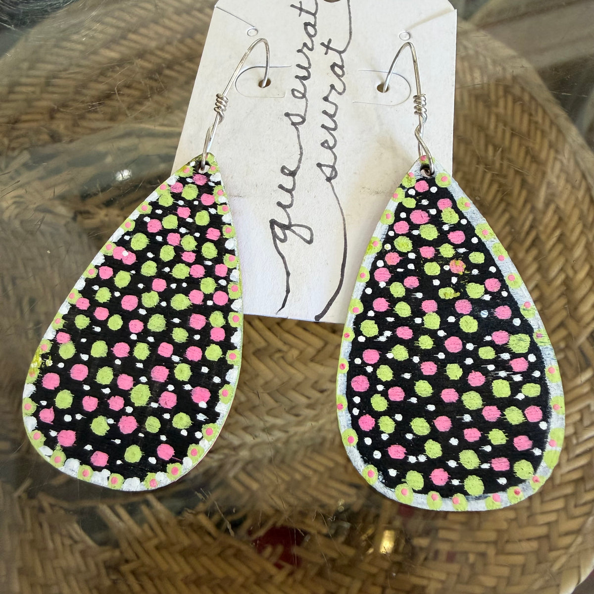 Cher(ish) Hand Painted Wooden Earrings