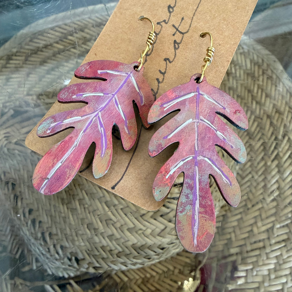 Cher(ish) Hand Painted Wooden Earrings