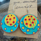 Cher(ish) Hand Painted Wooden Earrings