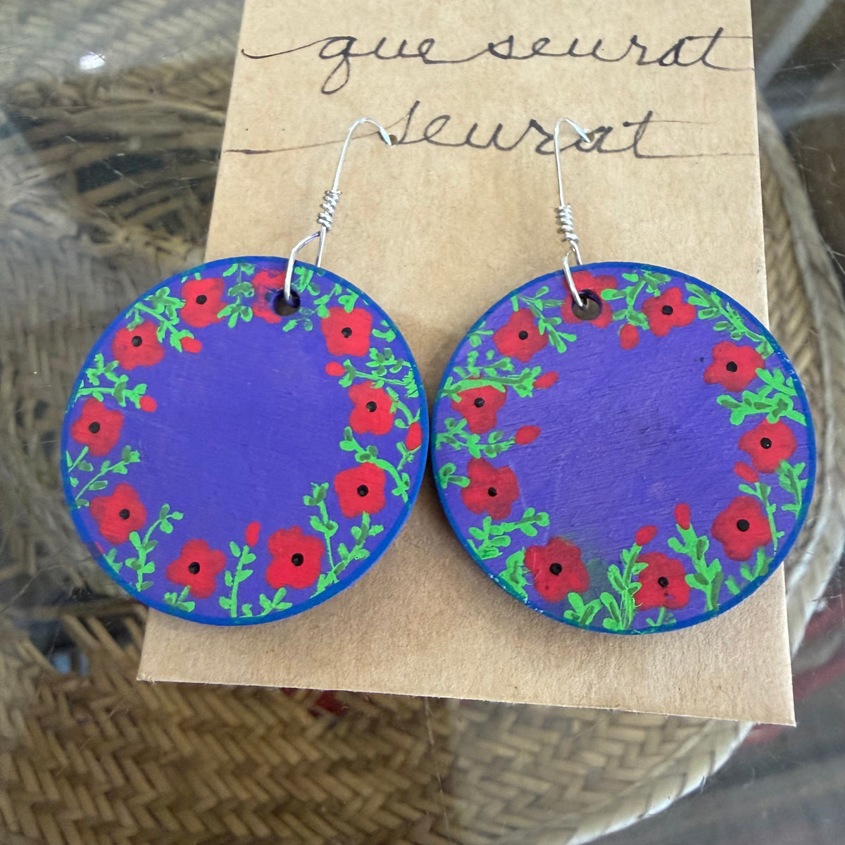 Cher(ish) Hand Painted Wooden Earrings