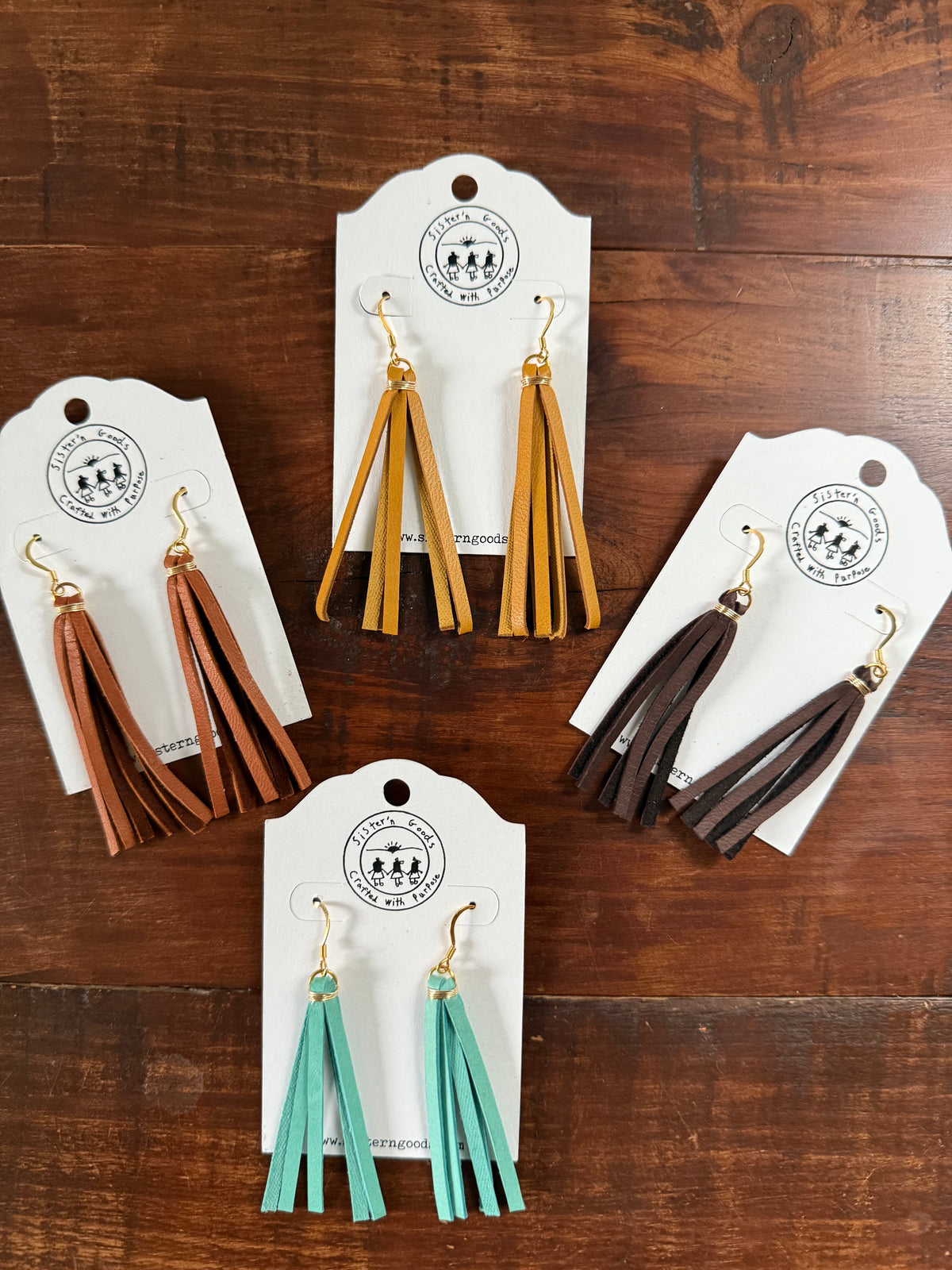 Leather Tassel Earrings