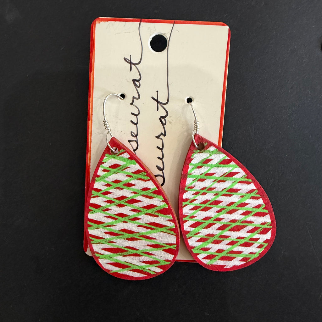Cher(ish) Hand Painted Wooden Earrings