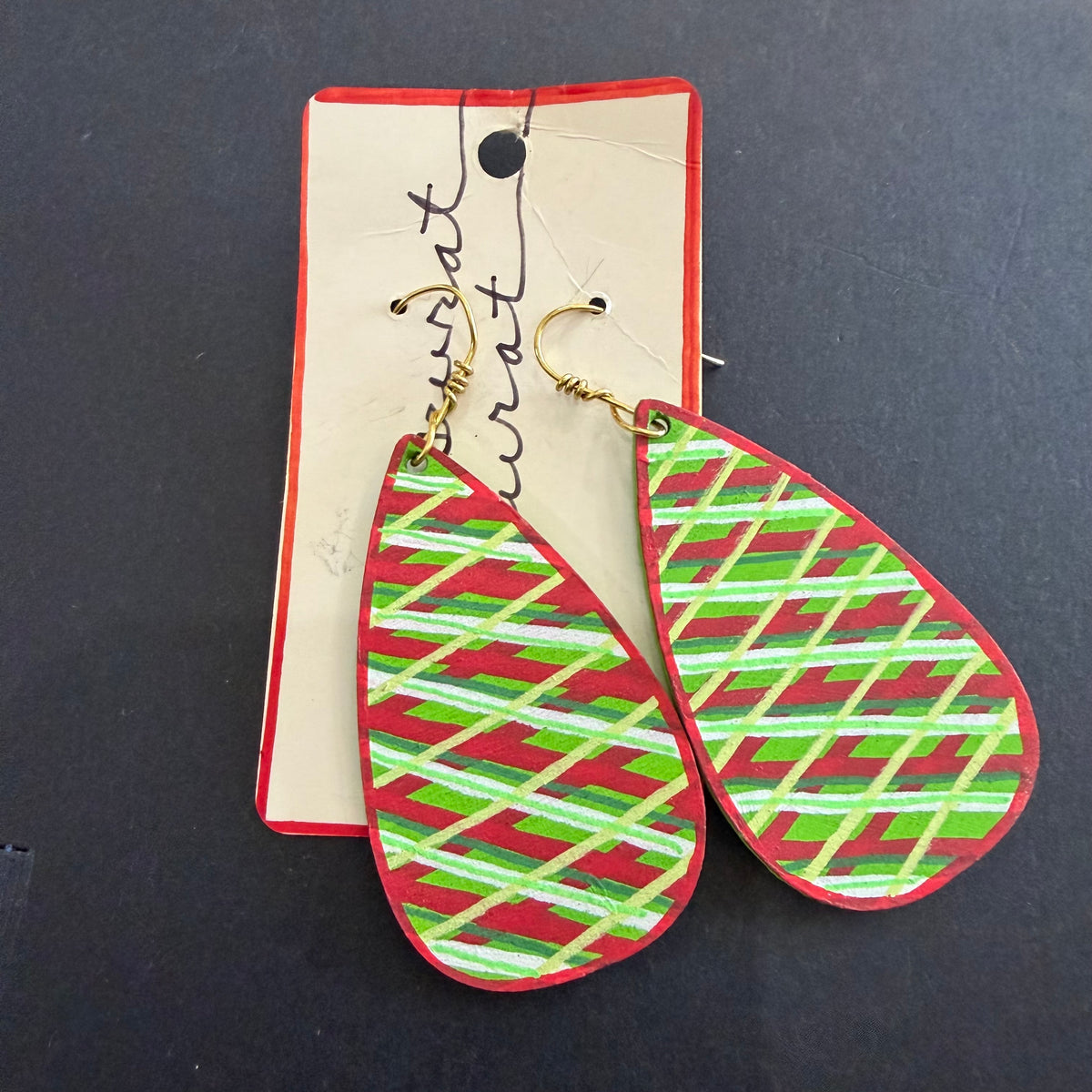 Cher(ish) Hand Painted Wooden Earrings
