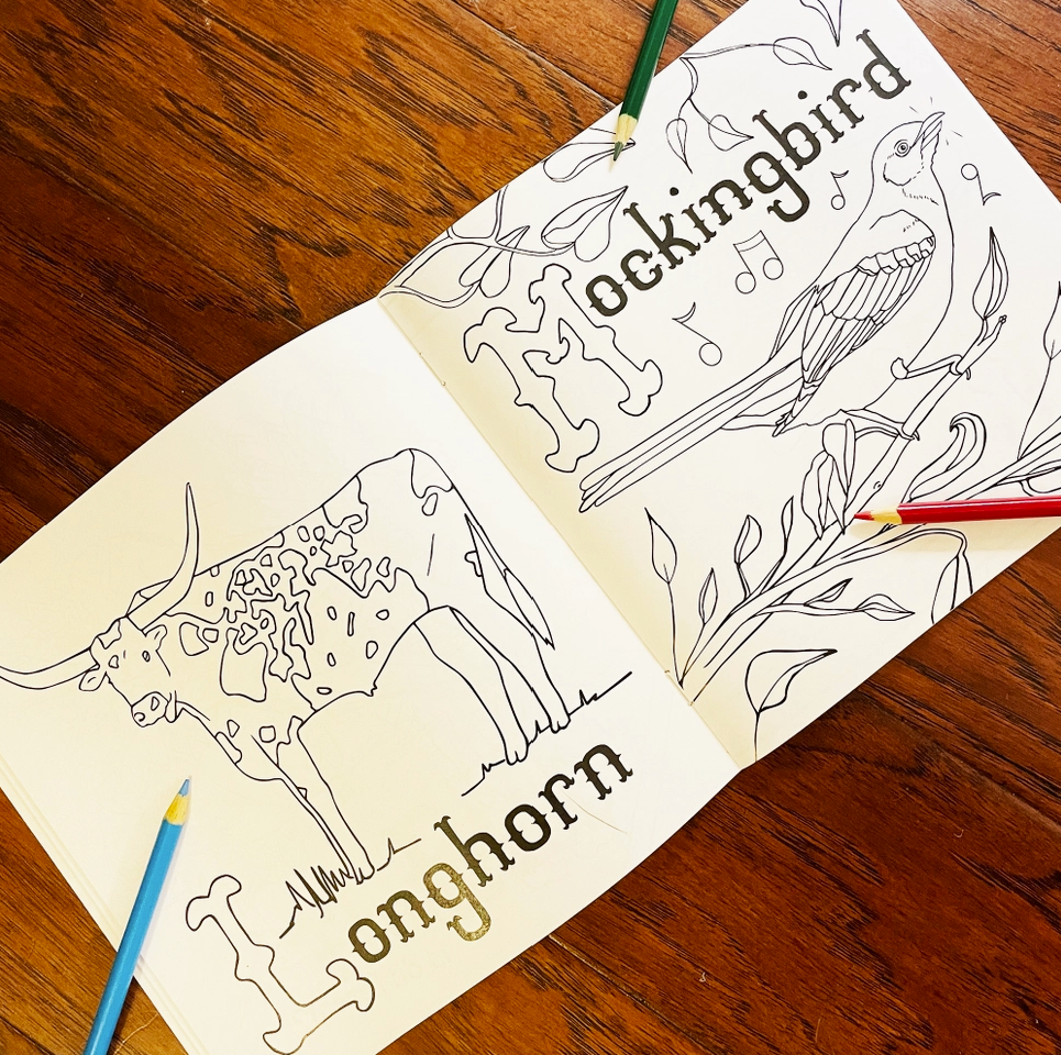 Texas Alphabet Coloring Book