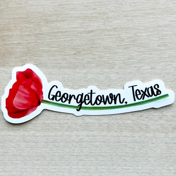 Georgetown Poppy Stem Sticker