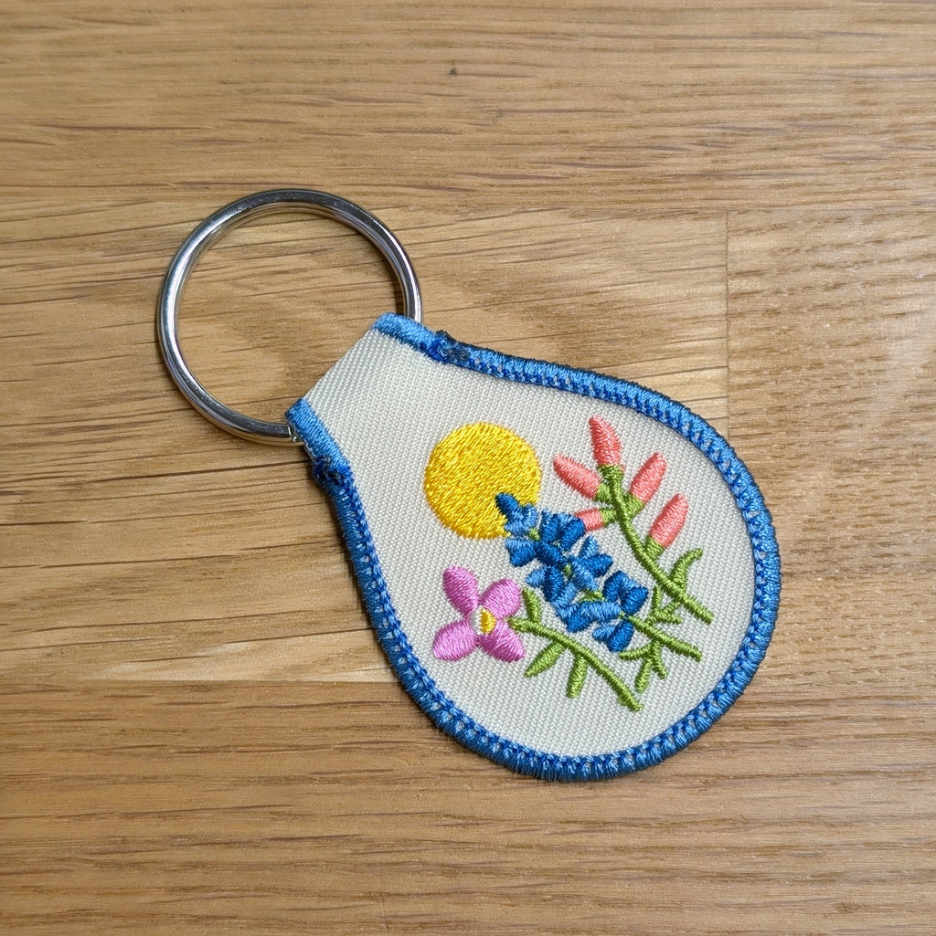 Texas Wildflowers Key Ring